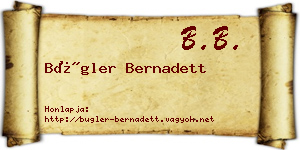 Bügler Bernadett névjegykártya