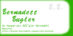 bernadett bugler business card